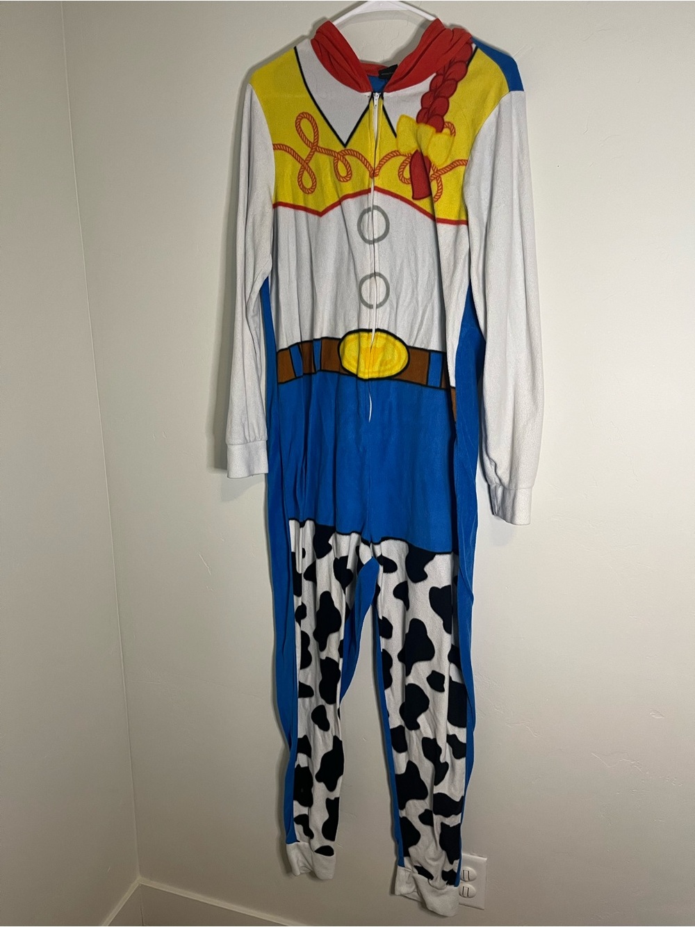 Disney Jessie Cowgirl One-Piece Pajama - White, Blue, Yellow, Red, Black